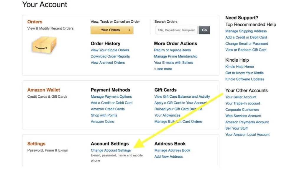 Navigate to Your Account Settings