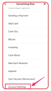 5. Go to ‘Account Settings’